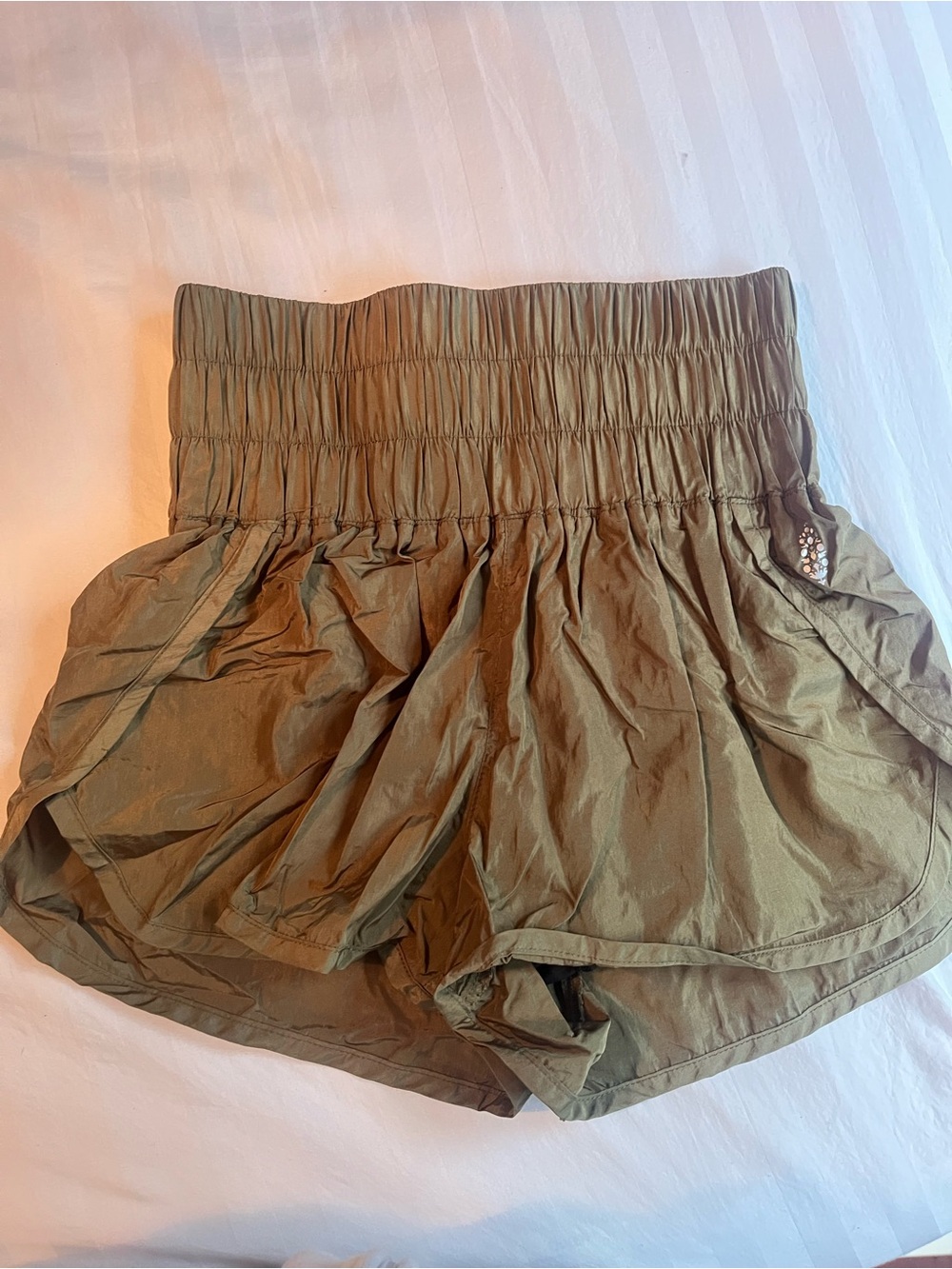 Free People Olive Green High-Waist Women’s Shorts
